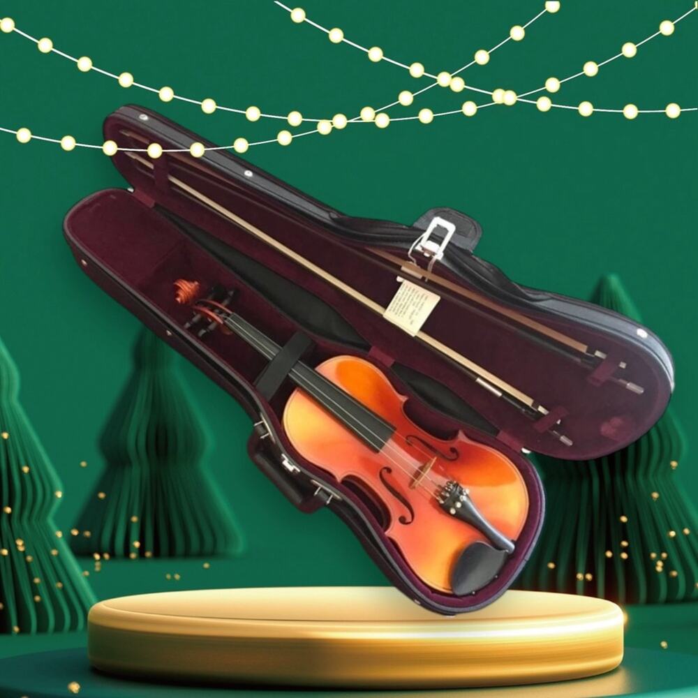 VIOLIN SUZUKI #220/#202 GLASSER HORSEHAIR BOW with CARRY CASE LIKE NEW